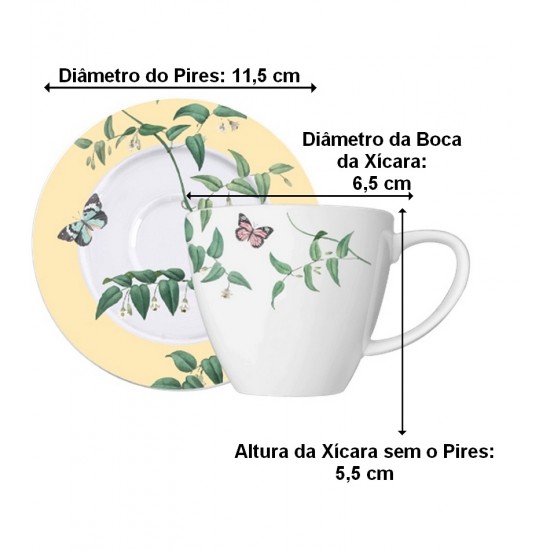 Xicara Para Café 100ml Versa Anna Porcelana Germer
